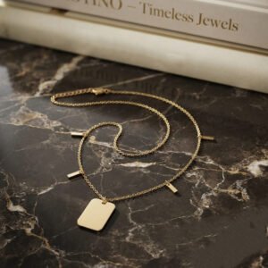 Edge Minimalist Tag Choker