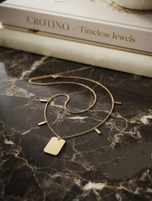 Edge Minimalist Tag Choker