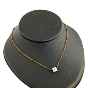 Solitare Square Zircon Pendant