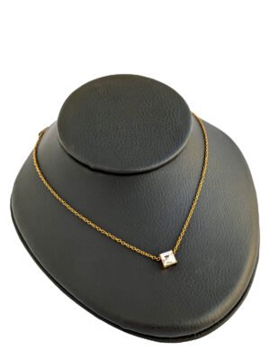 Solitare Square Zircon Pendant