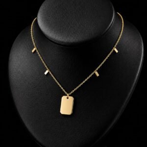 Edge Minimalist Tag Choker