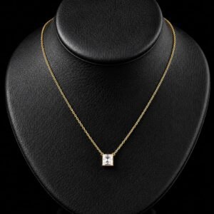 Solitaire Square Zircon Pendant
