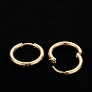 Crotino Everyday K-Pop Gold Hoop Earrings