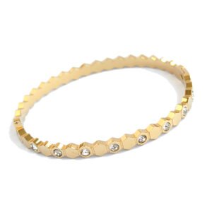Honey Comb Crystal Bangle