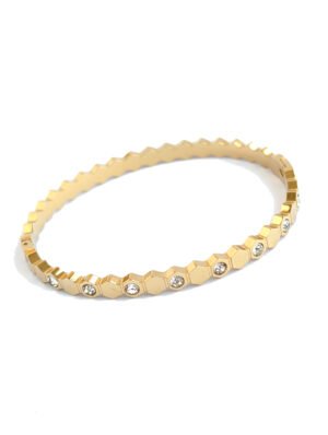 Honey Comb Crystal Bangle