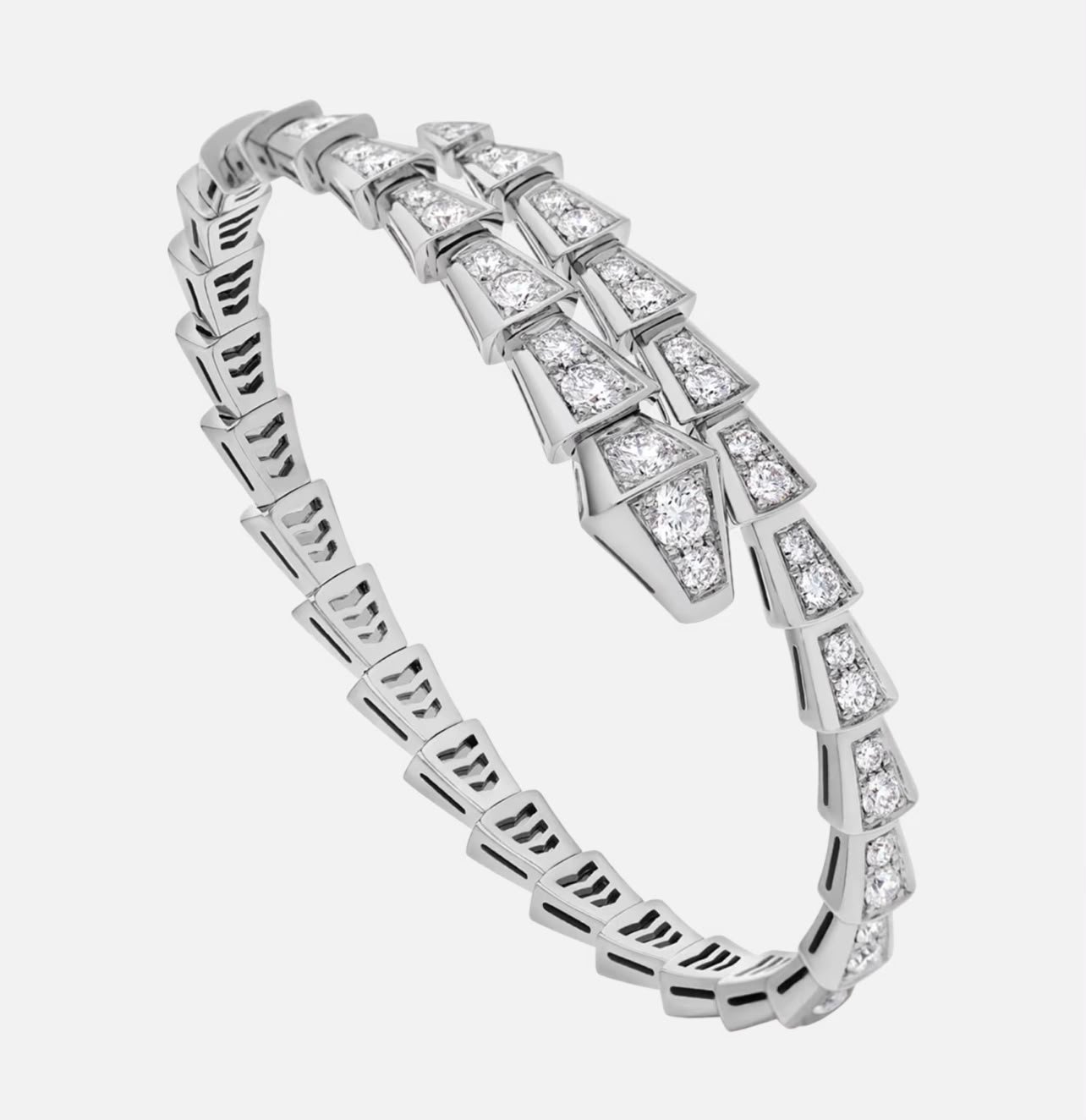 Silver-Tone Serpent Wrap Bangle - CROT-034 - Image 3